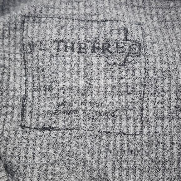Free People We The Free Waffle Knit Thermal Top Grey Oversized Womens Small - Picture 3 of 8